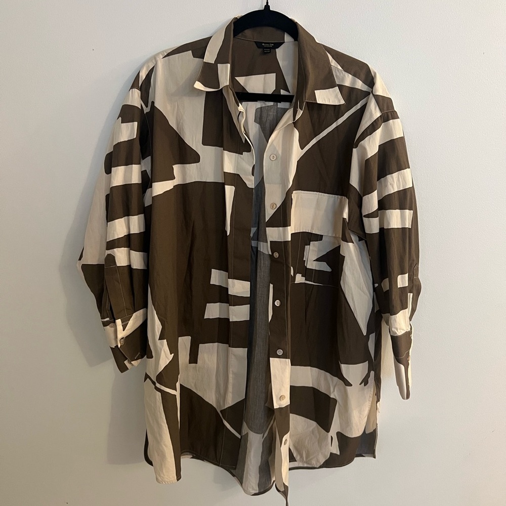 Abstract Brown and Cream Jacket